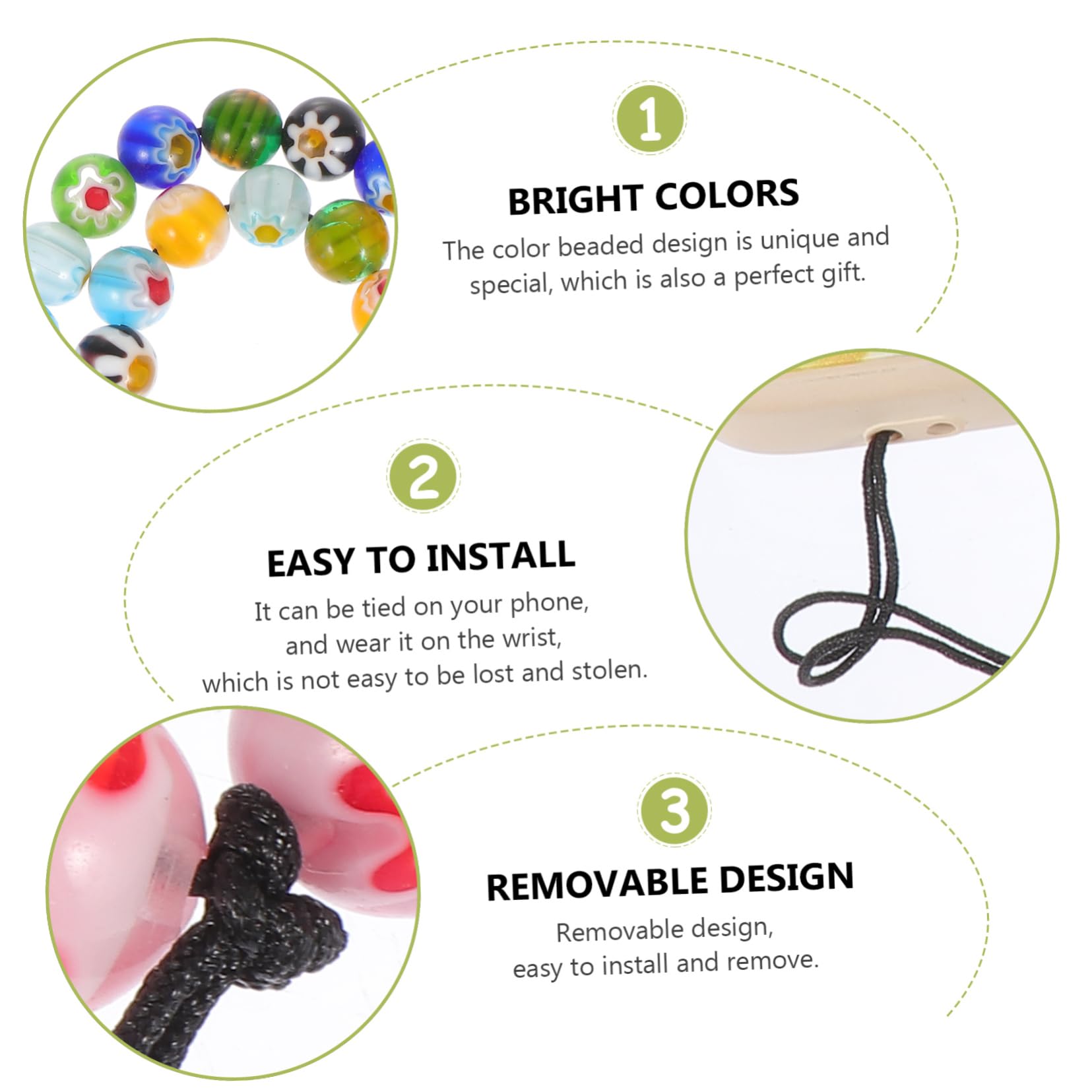jojofuny 5stücke Handy Lanyard Mit Abnehmbarem Design Multifunktionale Handyschnur Für Smartphone Schlüssel Verstellbares Schmuckstück Zur Vermeidung Von Verlusten Für Täglichen