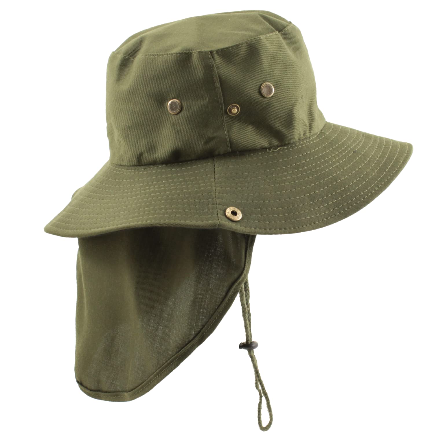 Carnavalife Sombrero de Sol con Protección Cuello para Hombre Mujer, Gorras de Pescador Transpirable y Plegable, Gorro con Orejeras de Acampada y Marcha, Unisex, Talla única