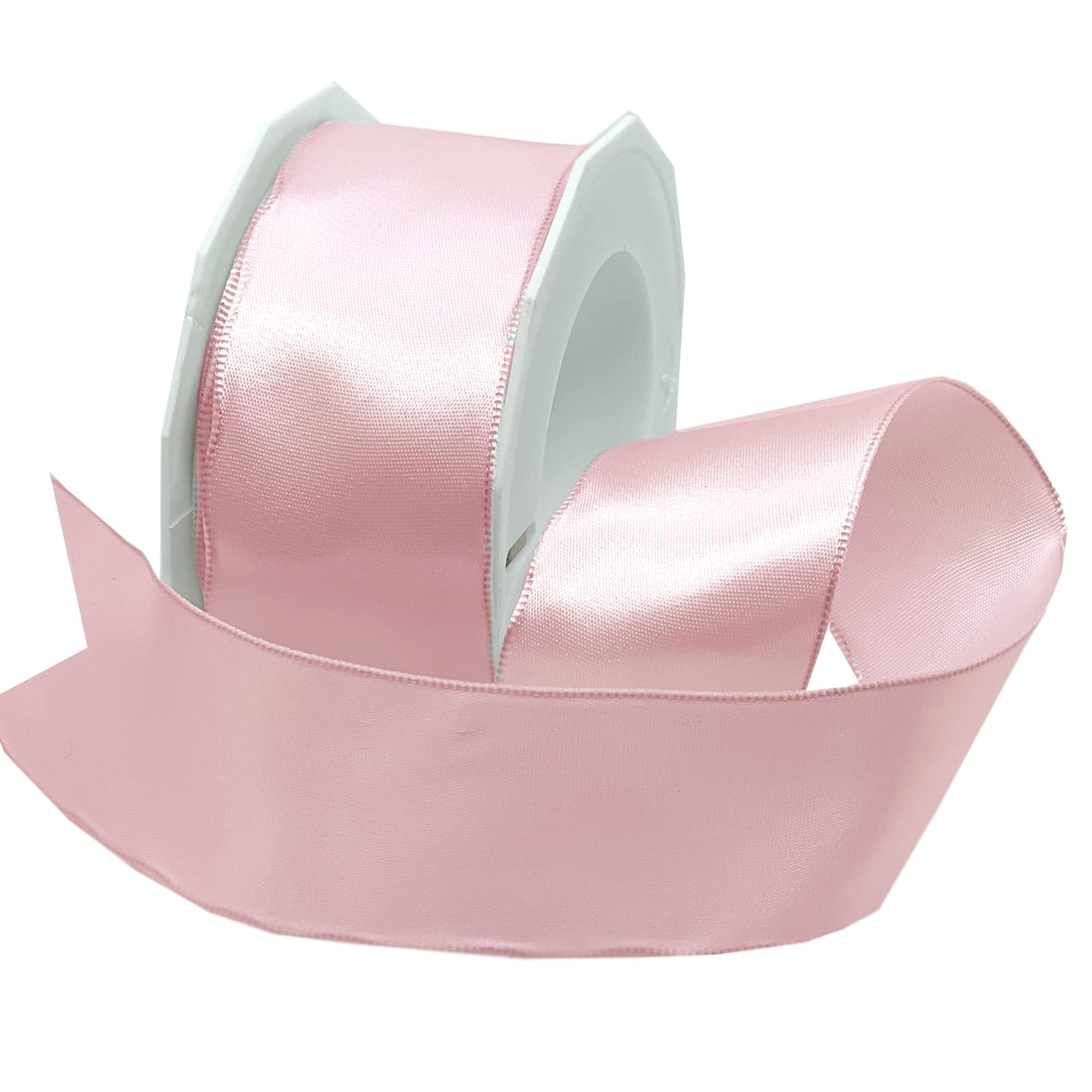 Morex Ribbon Ribbon, Satin Polyester, Light Pink, 1-1/2 inch by 10 Yards
