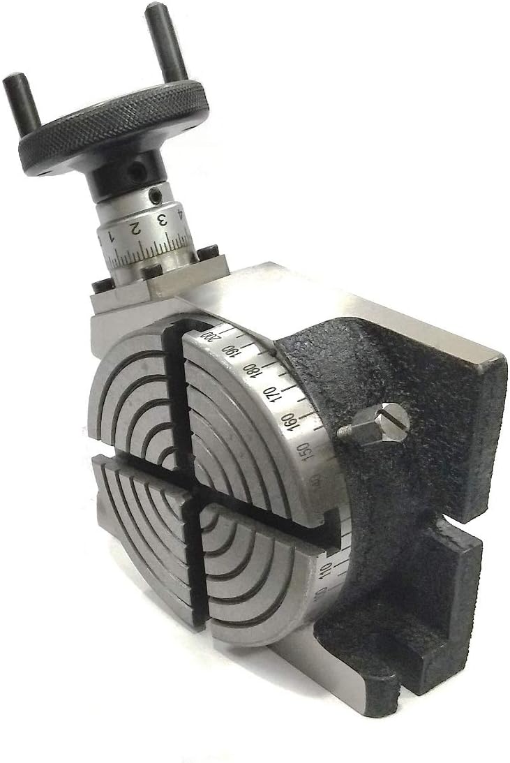 4" Inches (100mm) 4 Slots Regular Rotary Table +70 MM 4 Jaw Independent Chuck+ Back Plate+ Fixings