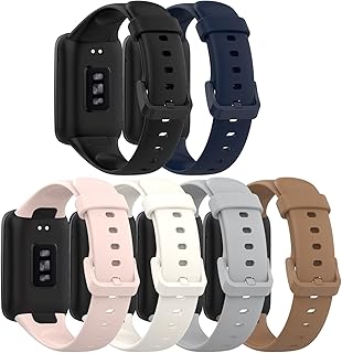 E ECSEM 6Pack Bands Compatible for Xiaomi Mi Band 7 Pro Silicone Sport Wristbands for Women Men