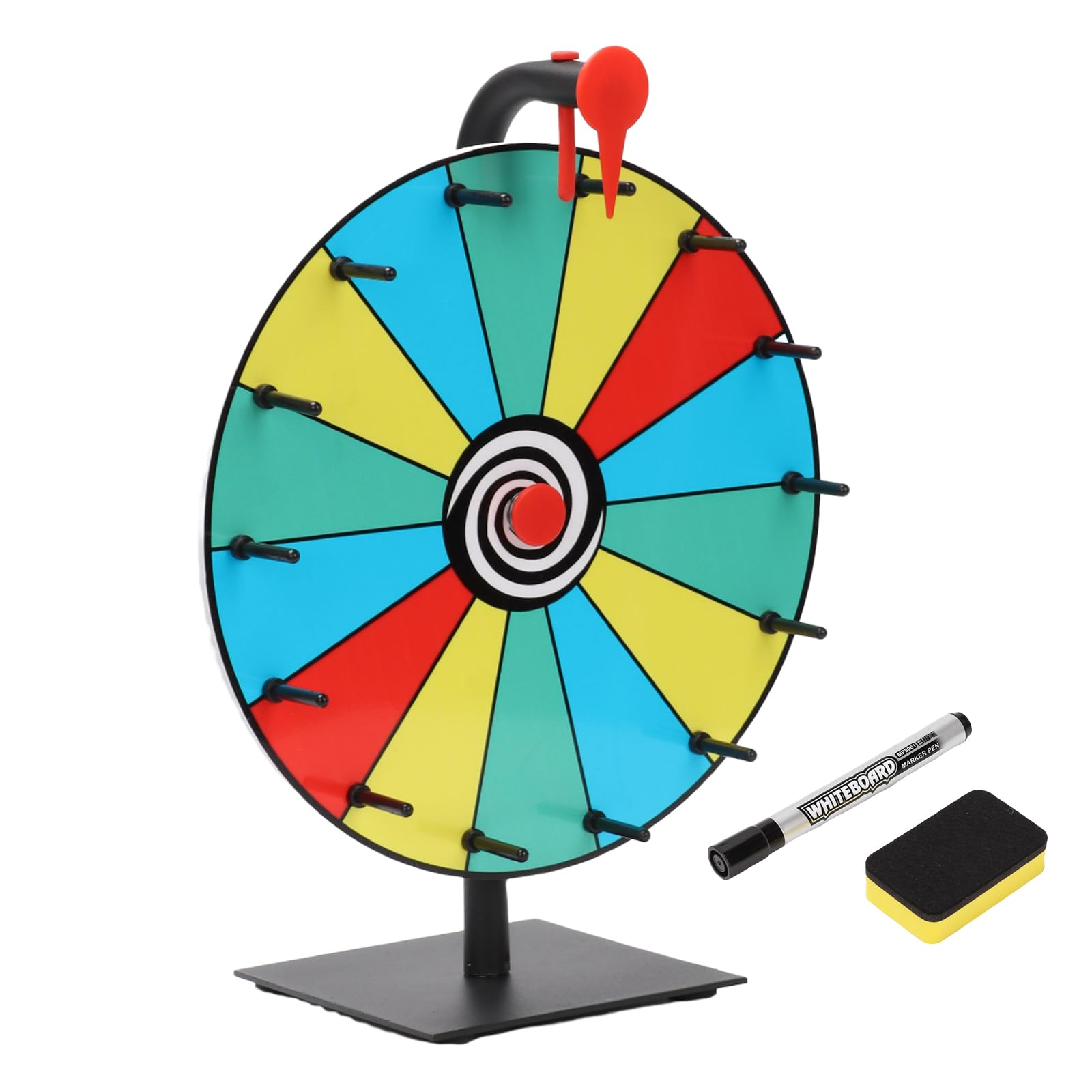 Ruota della Fortuna, 30cm Gioco Ruota Personalizzabile con Gomma e