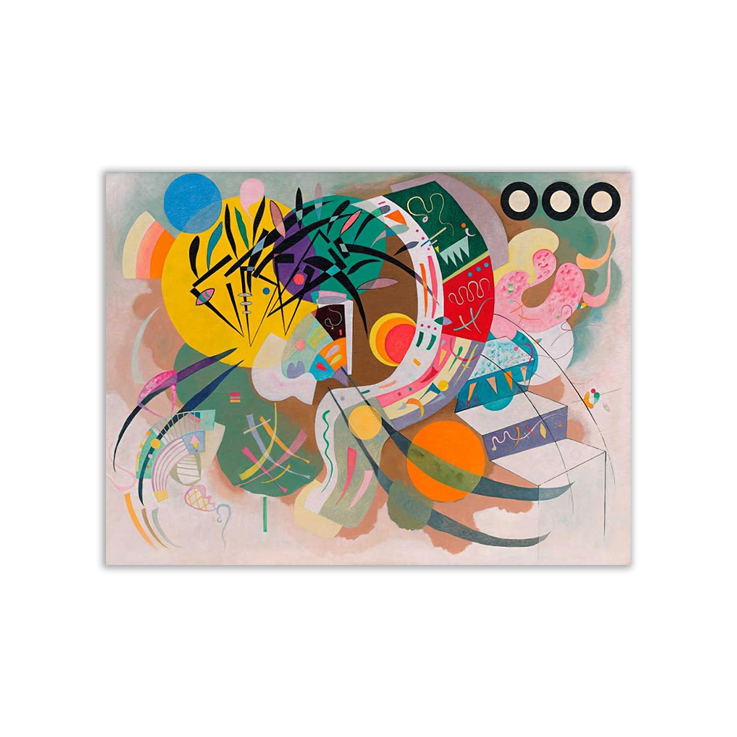 Poster Wassily Kandinsky Dominant Curve pour illuminer un salon contemporain ou un bureau