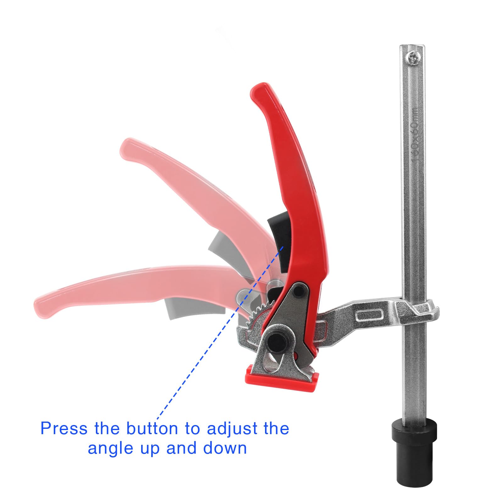 BIGP 2 Stück Ganzstahl-Tischzwinge mit Hebelgriff – Einhand-Hebelzwinge für Multifunktionstische | 20mm Spannelement | Spannbereich 160mm | Kompatibel mit Werkbänken & CNC
