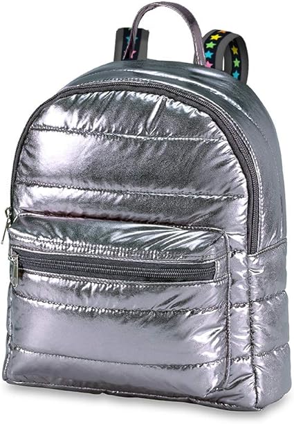 black puffer backpack