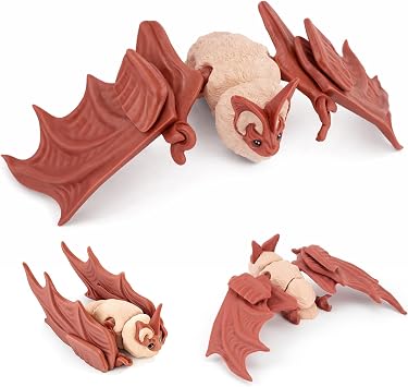 Yipintang 3D Printed Creature Flexible Animals - 10 Inches Fidget Animal for Desk D cor Giant Bat