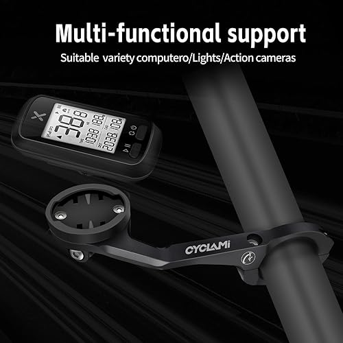 Miniatura 6 de S5 Out - Manillar de bicicleta de aluminio compatible con Garmin Edge Bike Computer, XOSS, iGPSPORT, manillar de ciclismo izquierdo derecho de doble