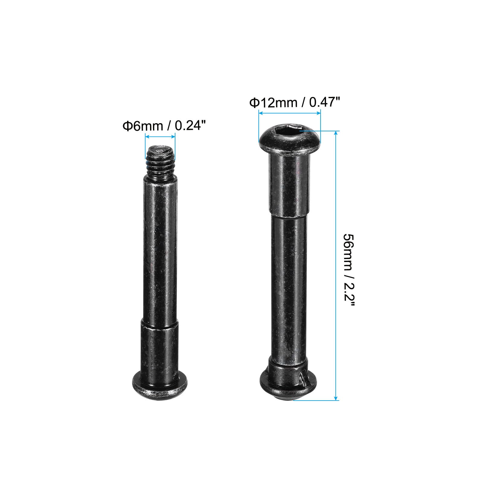 PATIKIL Vis Boulon Fixe, Vis Verrouillage l'arbre Pliant, Vis Verrouillage l'arbre Pliant, Pièces Rechange Compatibles pour Trottinettes Électriques M365Pro, Noir