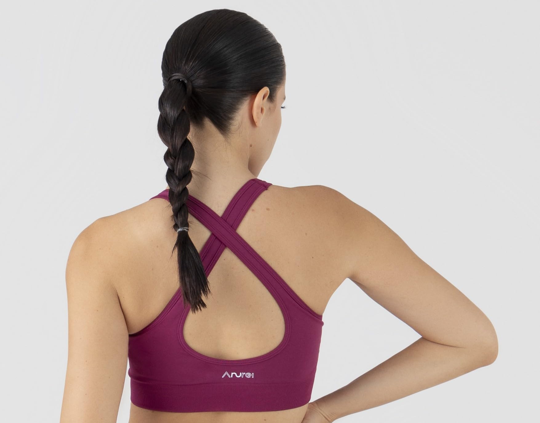 Sujetador deportivo sin costuras y sin aros fabricado en Italia – Sujetador deportivo sin costuras y sin aros – Brassiere Easywear Fitness, tiempo libre –