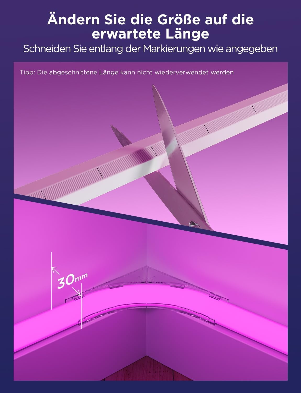 Govee Neon LED Strip für Sockelleiste, 3M RGBIC LED Streifen, Sanftes Licht | Streifen Matter-Kompatible für Wandlinien und Ecken, Musiksync, Zuschneidbar, Neon Licht Deko für Wohnzimmer, Korridor
