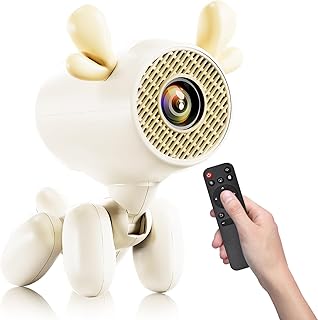 Cartoon Dog Mini Projector with Wifi6 and Bluetooth 5.1 1...