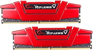 G.SKILL Ripjaws V Series (Intel XMP) DDR4 RAM 32GB (2x16GB) 3600MT/s CL19-20-20-40 1.35V Desktop Computer Memory UDIMM - Red (F4-3600C19D-32GVRB)