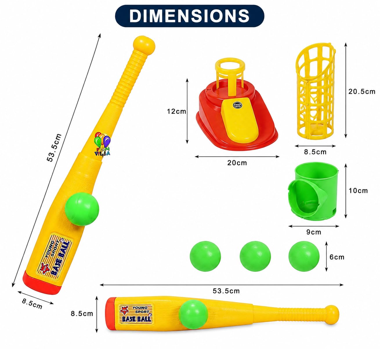 Goyal's Automatic Pitcher BaseBall Game - Bat & Balls! -5