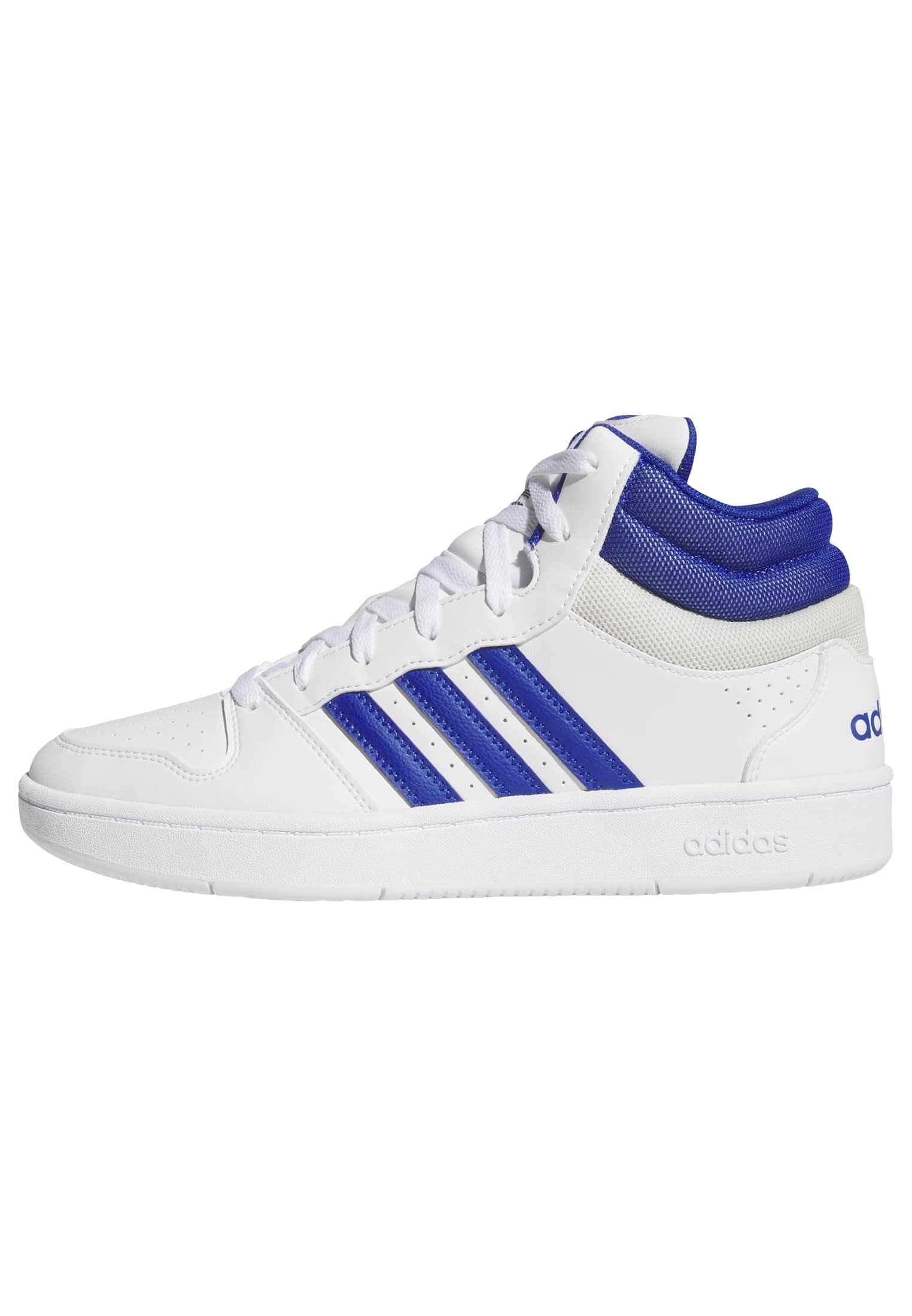adidas Unisex Hoops MID Classic Shoes, FTWR White/Team Royal Blue/Orbit Grey, 7.5 UK