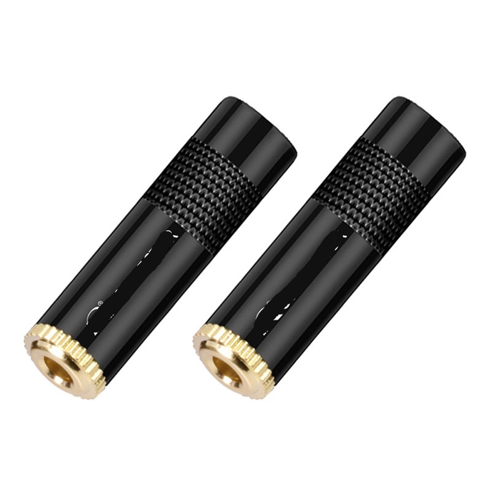 2 szt. gniazdo audio 3,5 mm, 3-biegunowe żeńskie złącze stereo, 0,1 cala, gniazdo słuchawkowe, 3,5 mm, adapter do słuchawek (TC227, 2 x czarny)