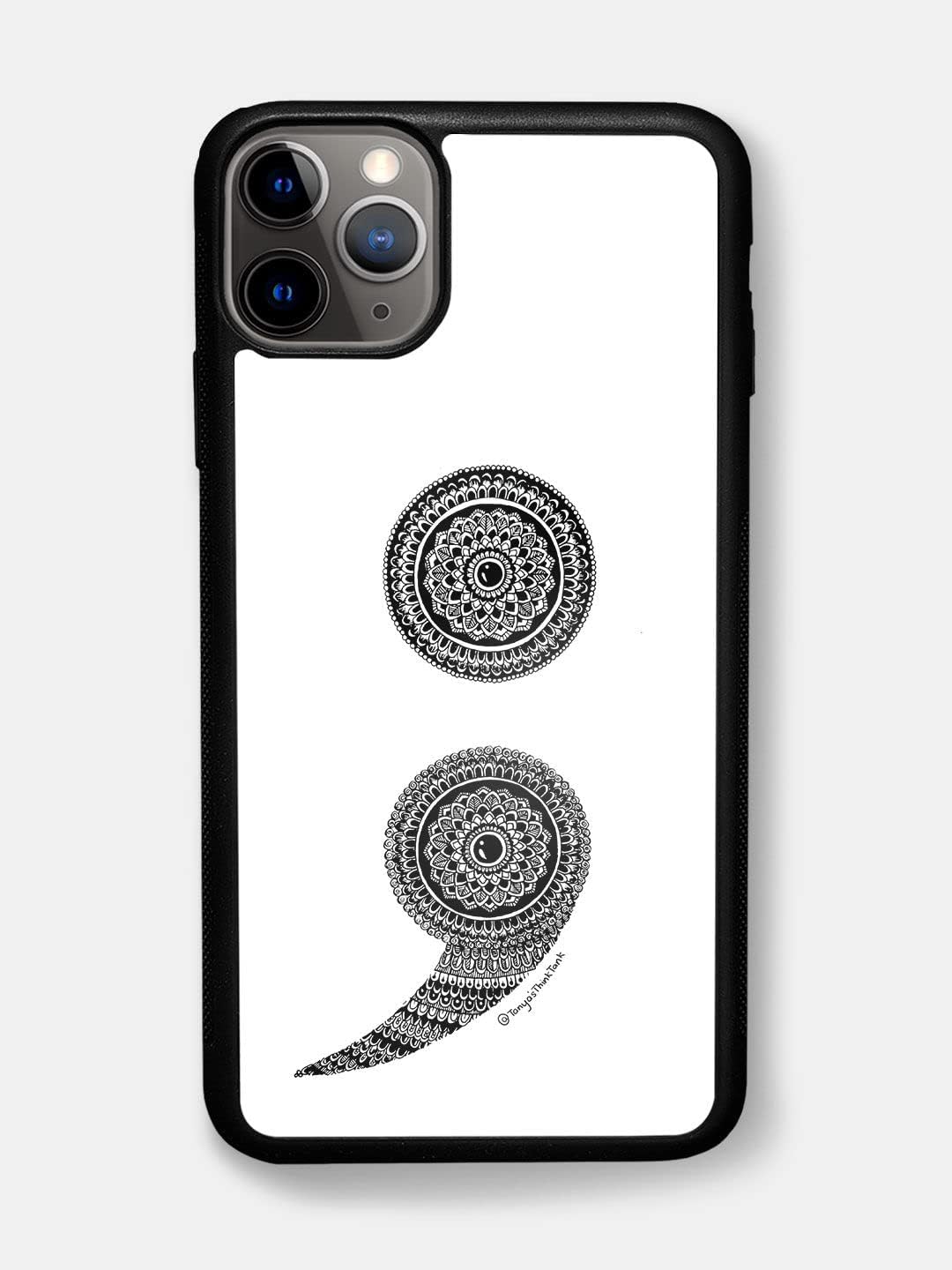 Macmerise Bumper Case Phone Case | Compatible with iPhone 11 Pro Back Cover Case | Design Semicolon | 360 Degree Protection | Protective Mobile Cover | iPhone 11 Pro Phone with Camera Protection