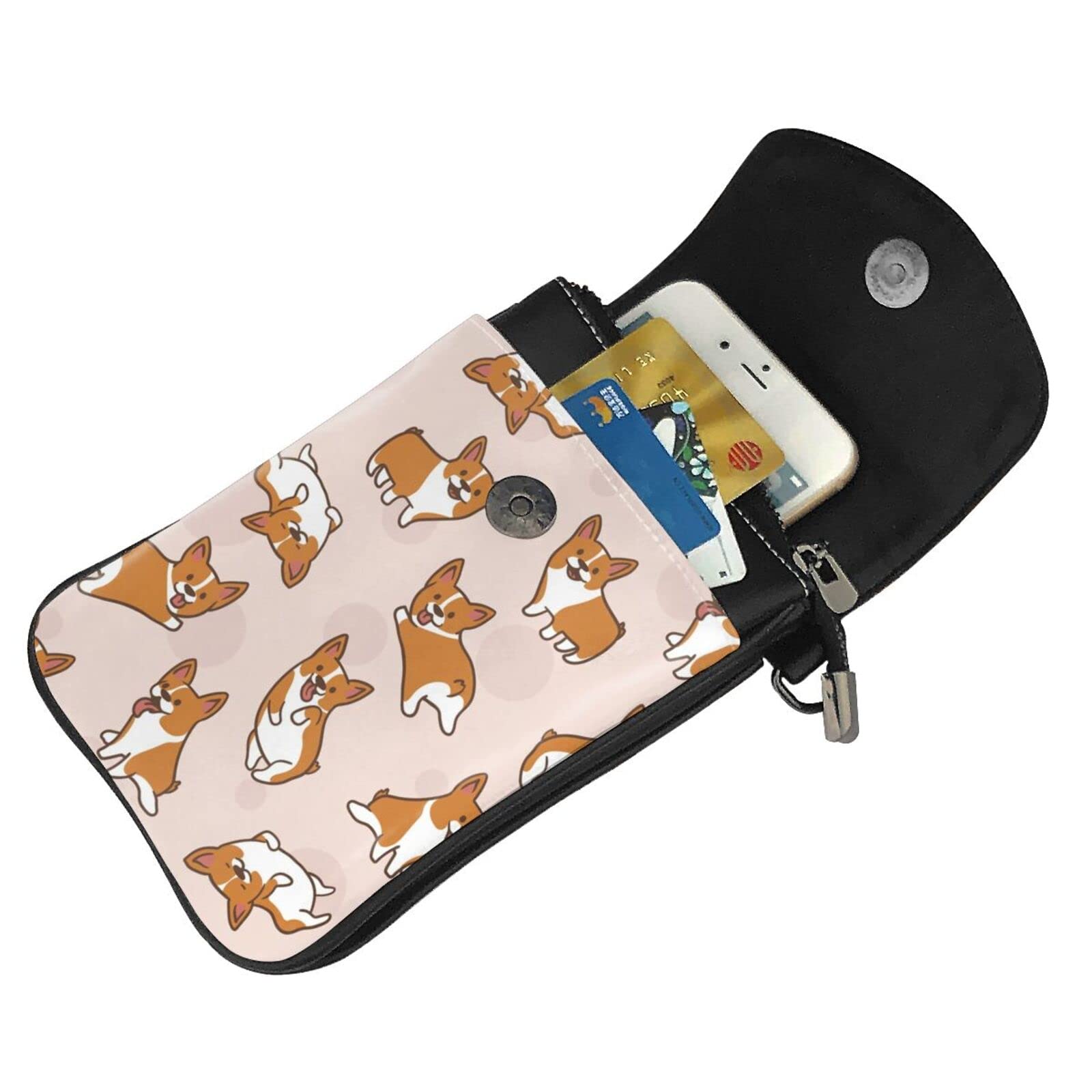 Amazon.co.jp: コーギー 可愛い 犬柄 スマホポーチ スマホショルダー