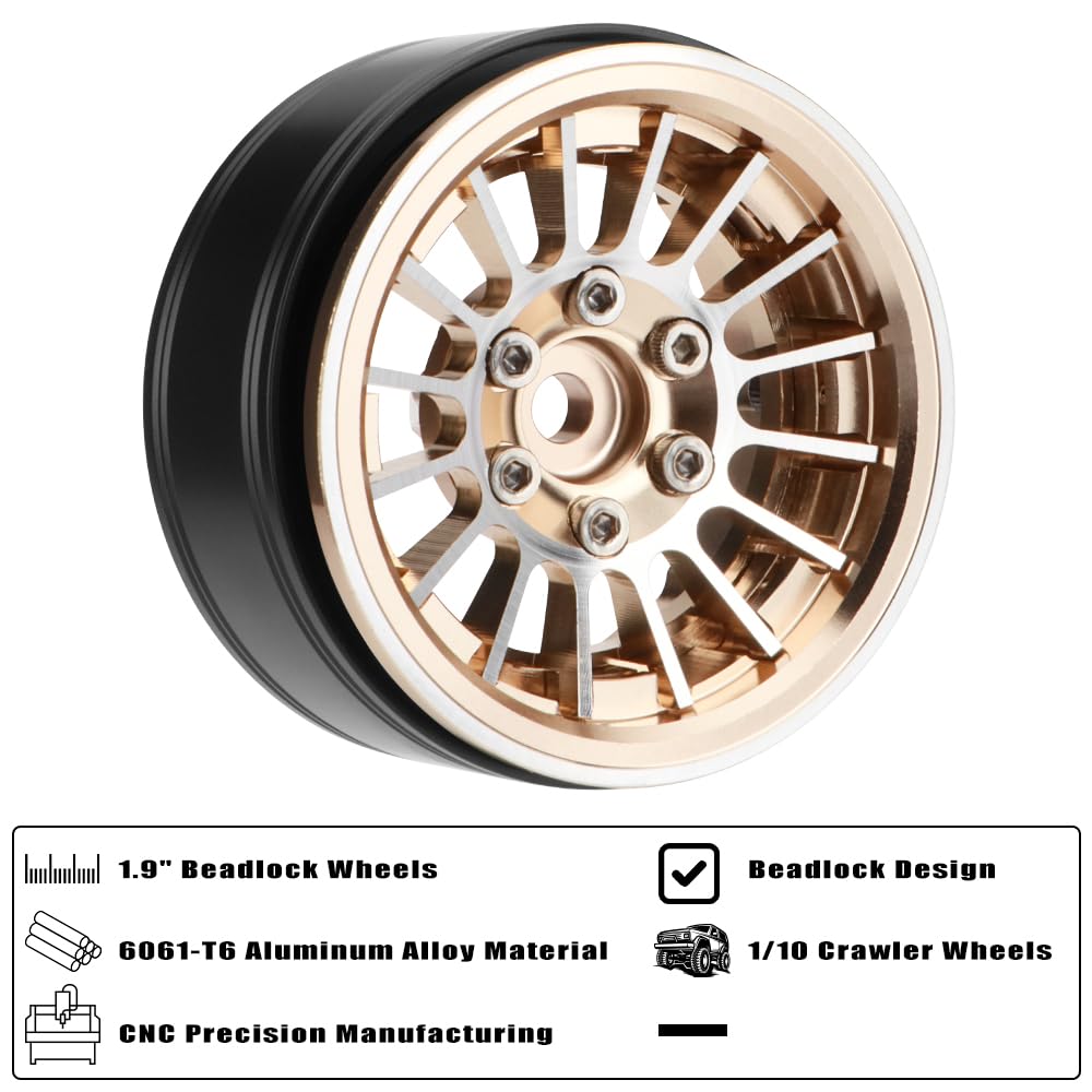 Llantas de cubo de rueda Beadlock de aleación de aluminio de 1,9 pulgadas para coche trepador de control remoto SCX10 III RR10 Capra TRX6 TRX4 VS4 BRX01 Element Enduro 1/10 - AliExprs 26 Llantas de cubo de rueda Beadlock de aleación de aluminio de 1,9 pulgadas para coche trepador de control remoto SCX10 III RR10 Capra TRX6 TRX4 VS4 BRX01 Element Enduro 1/10 - AliExprs 26
