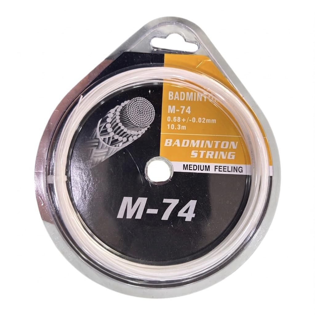 M-74 Badminton String, White, Nylon, 0.68mm Diameter, 10.3m Length, Medium Feeling, Maximum Control-picture-13