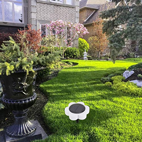 NICEXMAS Luz Solar de Gramado Led 7 Cores Em Forma de Flor Jardim Paisagem Lâmpadas de Estaca Holofo