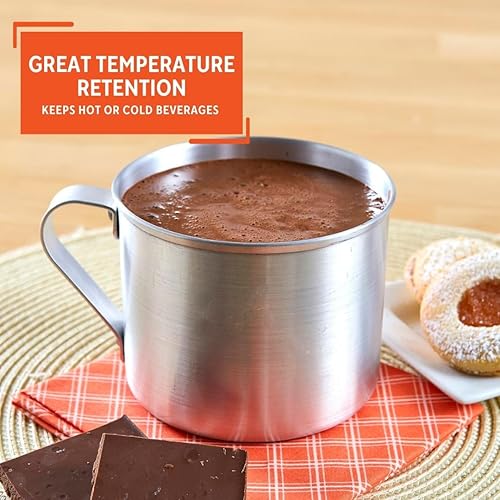 Miniatura 5 de Imusa Stovetop Use or Camping - Taza de aluminio de 07 cuartos de galón 1 unidad paquete de 1 color plateado