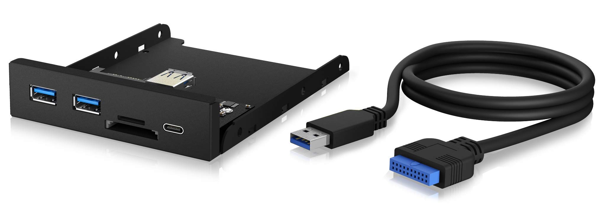 ICY BOX USB 3.0 panel przedni czarny IB-HUB1417-i3
