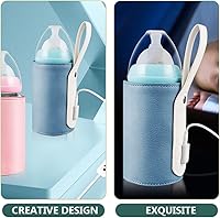Vista 4 de FRCOLOR Portable Bottle Warmer Sleeve USB Rechargeable Travel Milk Heater with Intelligent Temperature Control and Timer Compact Insulated Warmer