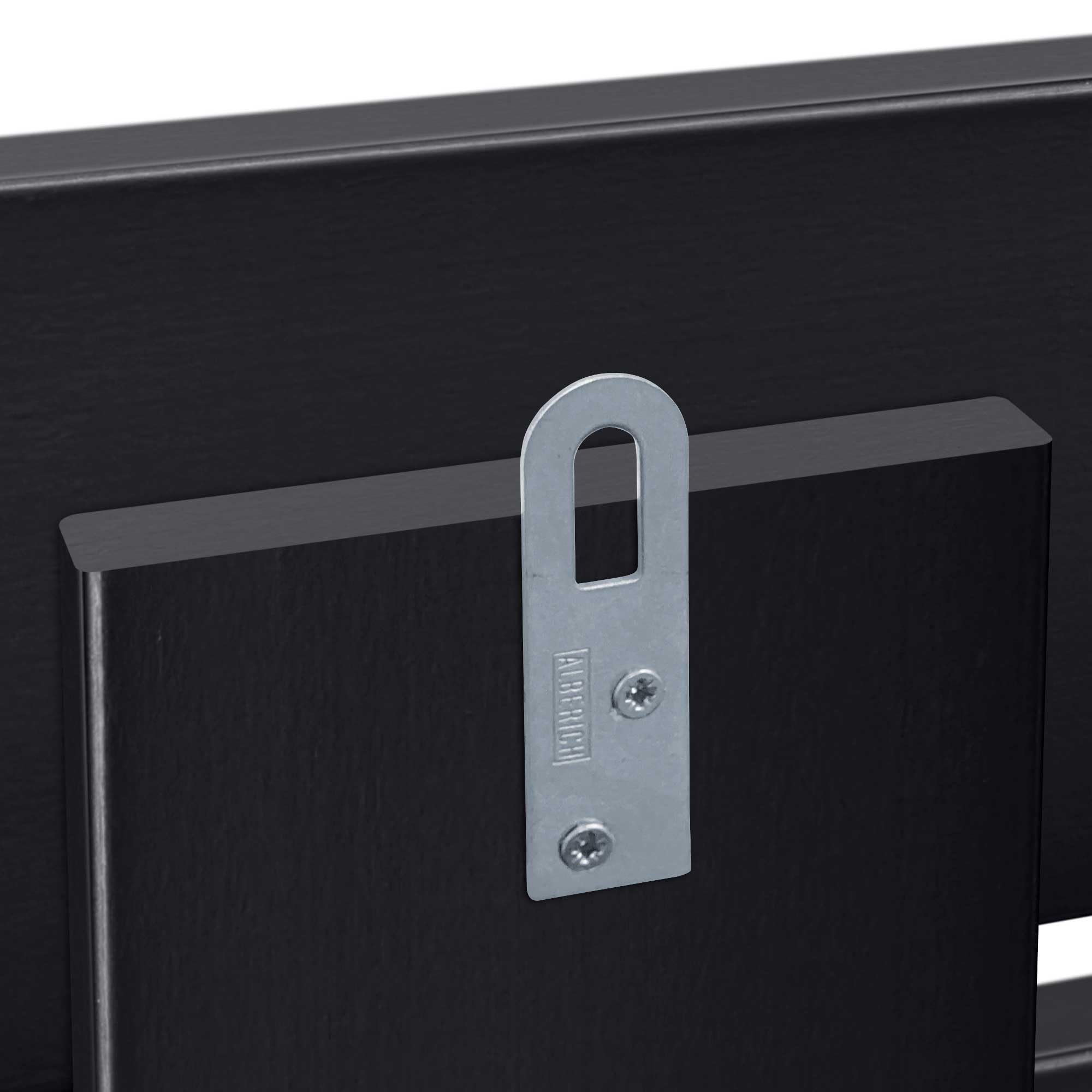 DHOME Kopfteil Aus Recyceltem MDF-Holz Im Paletten-Look – Schwarz, 210 Cm Doppelbett