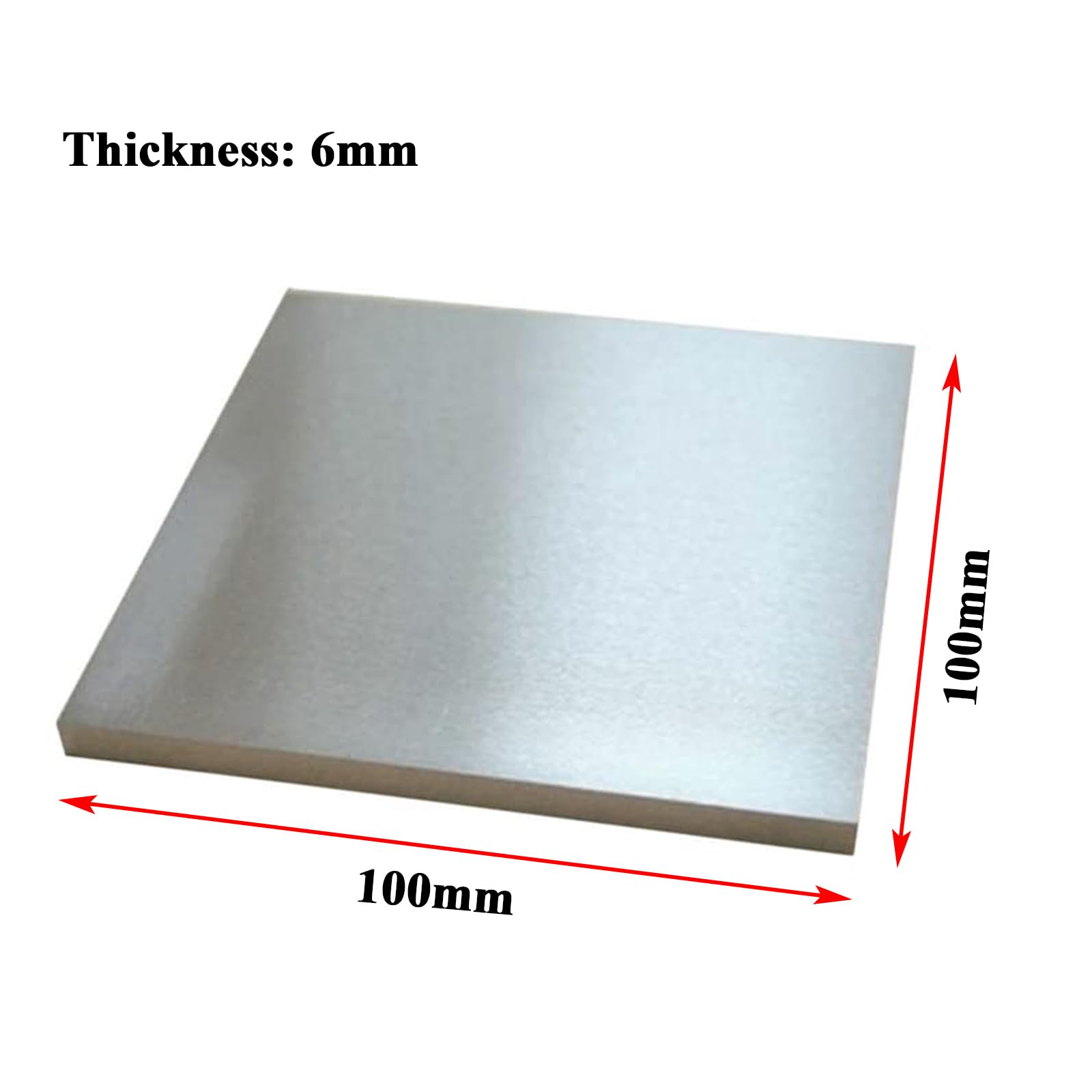 WSYCWG 6×100×100mm, Pure Nickel Sheet 100×100Mm Ni Metal Thin Plate Thickness 6-10Mm Suitable for Electronics Industry