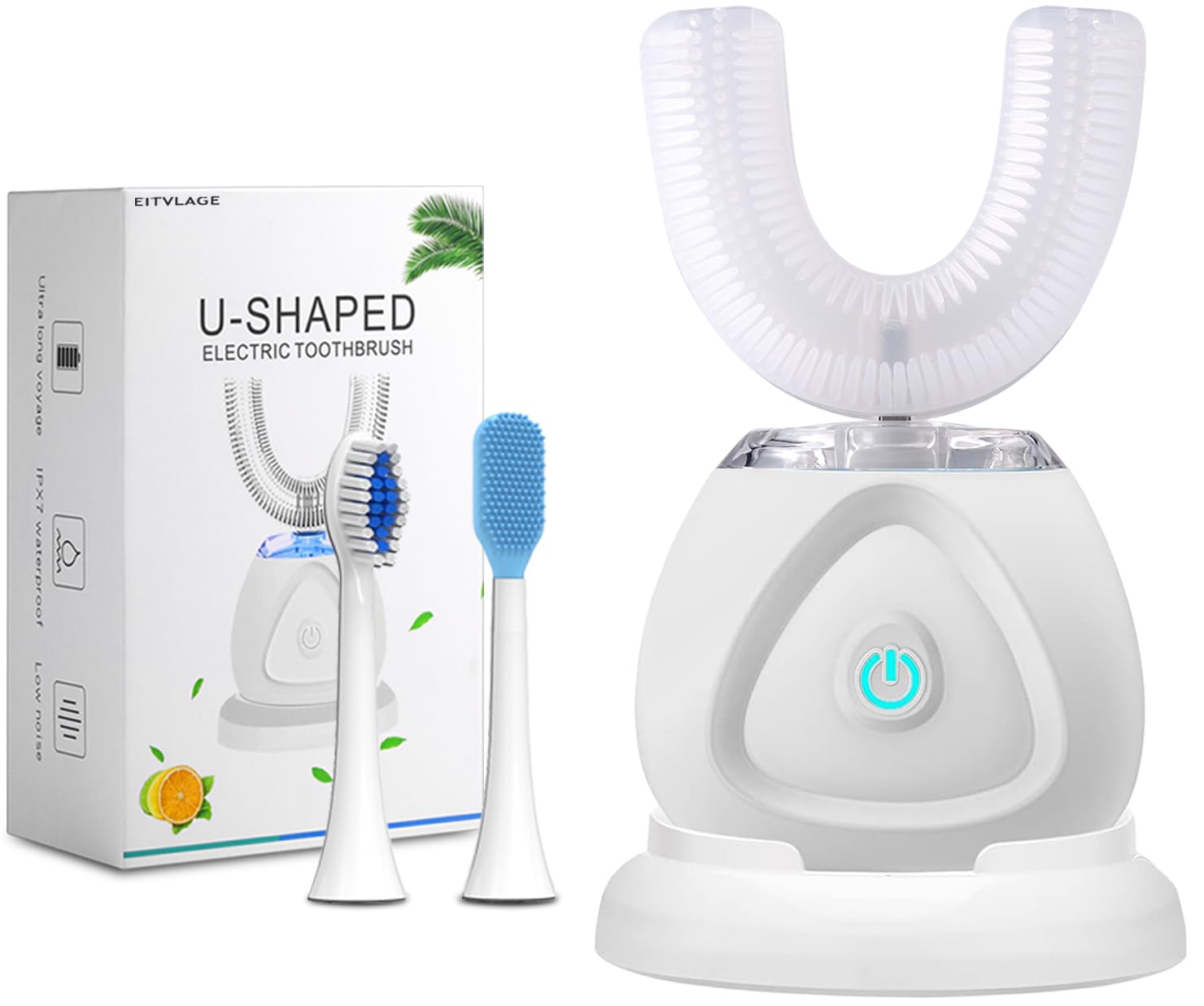 360 Ultrasonic Toothbrush, Automatic Toothbrushes Auto Sonic Tooth Brush, Teeth whitening Brush with Timer & Wireless Charging 360° Ultrasonic Electric Toothbrush for Adult