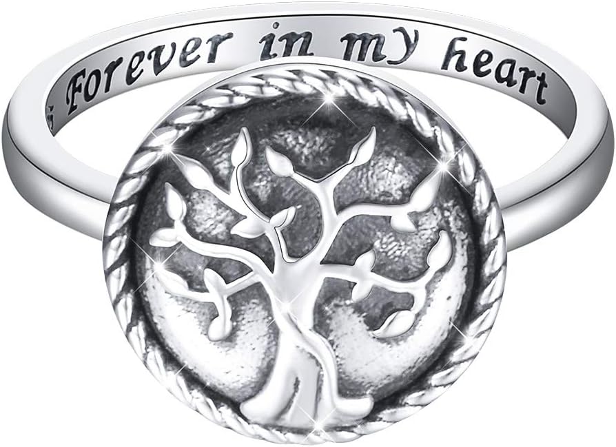 S925 Sterling Silver Heart Urn Memorial Ashes Keepsake Exquisite Cremation Pendant Necklace Ring Bracelet