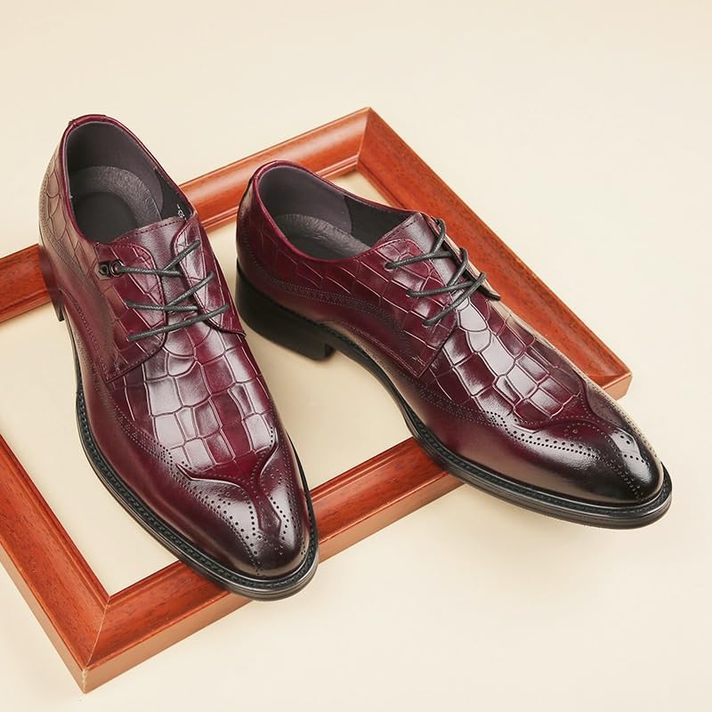 Men's Leather Shoes Low-top Business Formal Derby Shoes Suitable for Banquet Wedding Office Oxford Dress Shoes