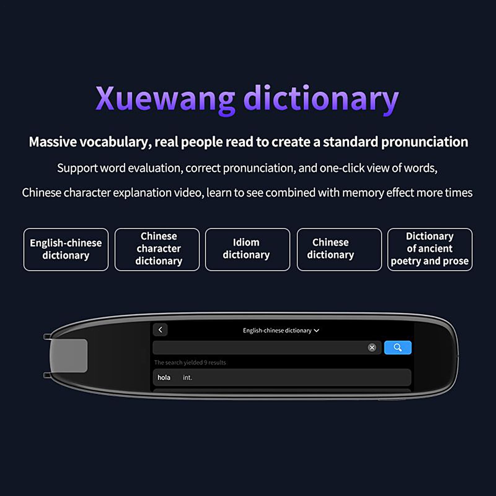 Penna Traduttore Penna Traduttore Voce Senza Connessione | Touchscreen Scanner Voce Dizionari Elettronici 142 Lingue per Studenti Uomini Donne