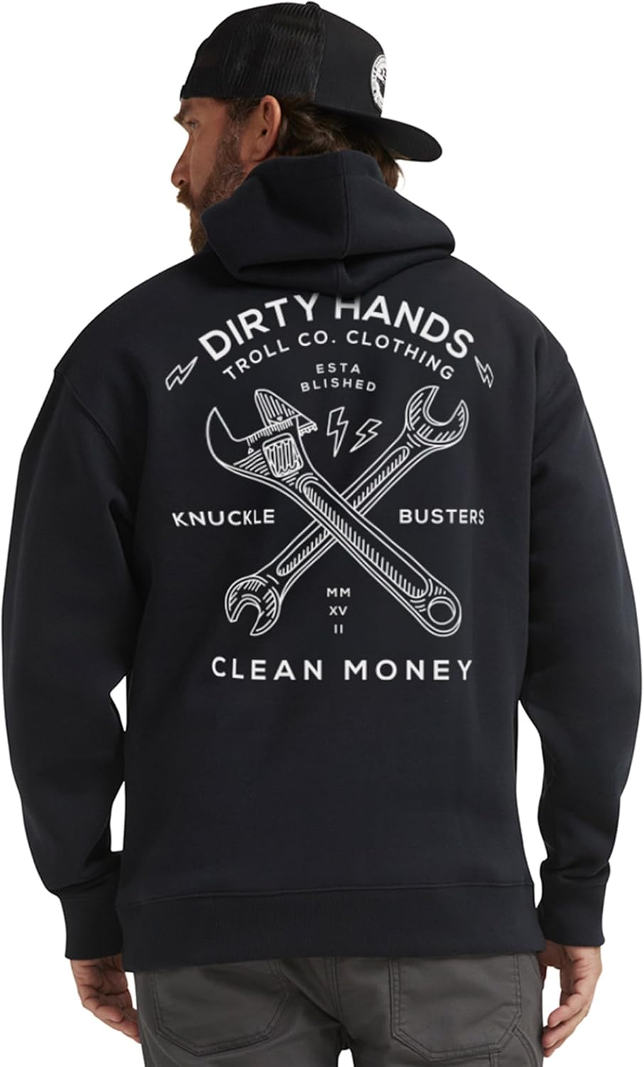 TROLL CO. CLOTHING Twisting Wrenches Heavyweight Hoodie Pullover