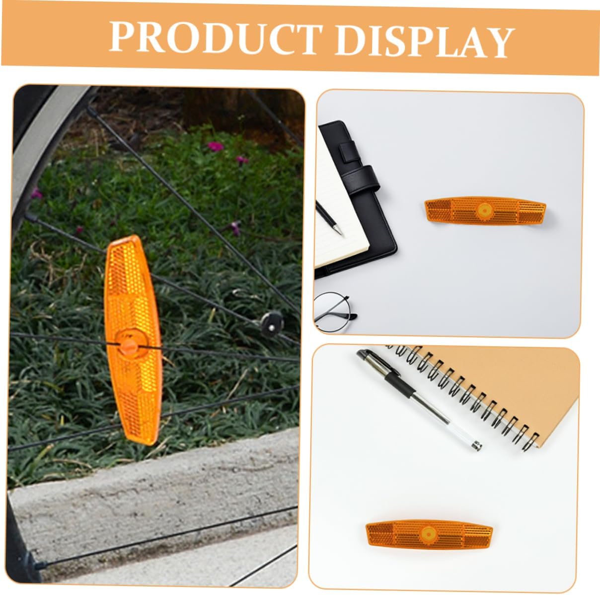 Mipcase 15pcs Reflector Front Rear Reflectors High Visibility Night for Mountain Biking Includes Reflective Strips and Tail Light
