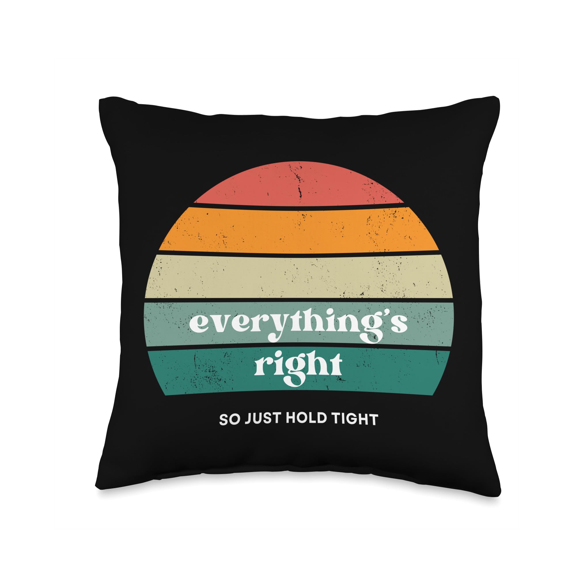 Retro Phish Everythings Right so just Hold Tight Throw Pillow