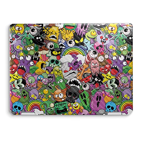 Image of MightySkins Carbon Fiber Skin Compatible with HP Spectre x360 14 inch (2022) Full Wrap Kit - Monster Mash | Protective, Durable Textured Carbon Fiber Finish | Easy to Apply | Made in The USA