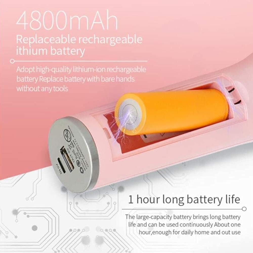 Rizador automático inalámbrico, rizador inalámbrico, Pantalla LCD, rizador de Aire Recargable por USB, Adecuado para rizar Cabello Ondulado, rizador de cerámic