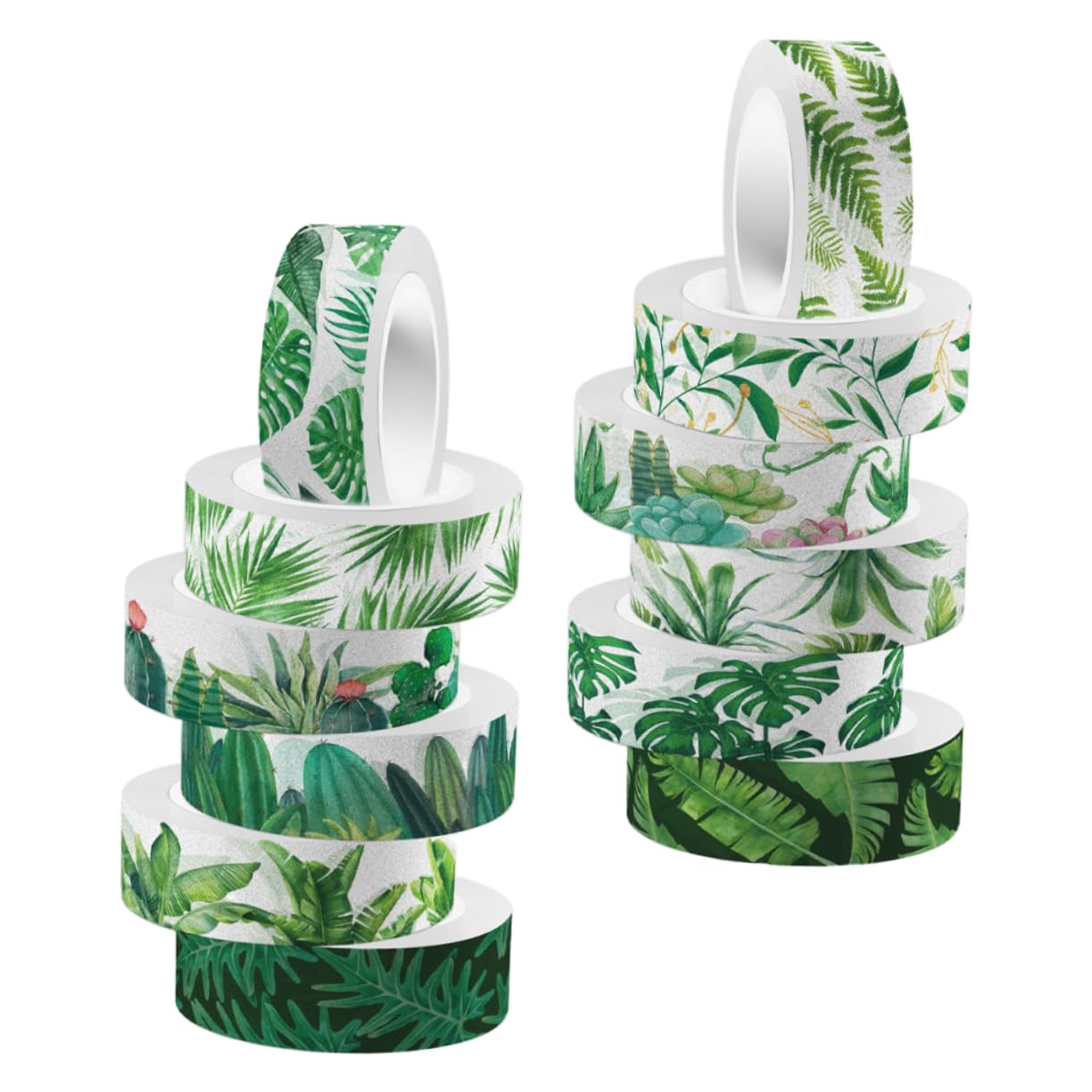 36rotoli Nastro Adesivo Washi Verde Per Scrapbooking Nastro Decorativo Per Fai Da Te Regali e Decorazioni Artigianali Materiale Facile Da Strappare e Riutilizzabile