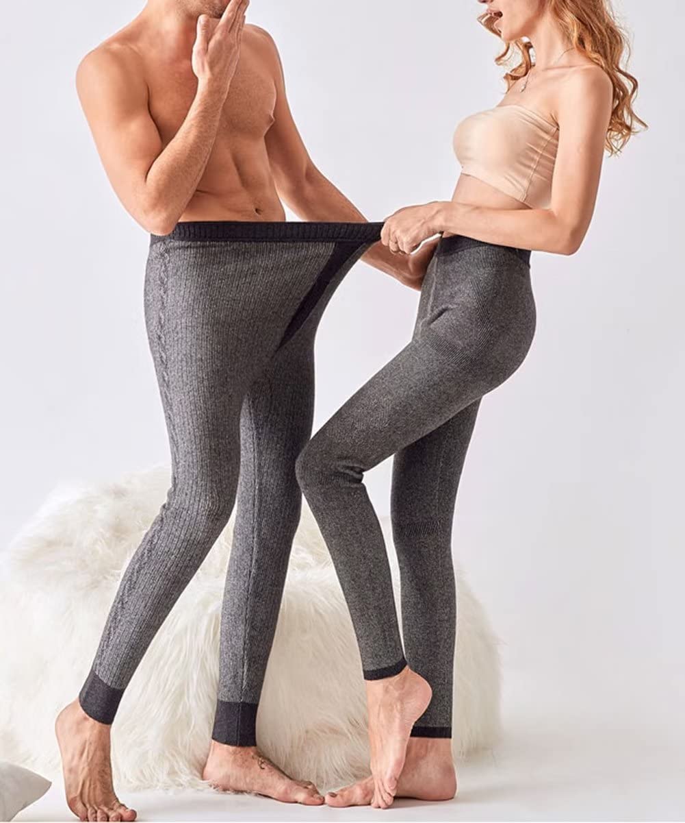 Pantalones Térmicos Ropa Interior Capa Base Pantalones 100% Cachemira Mallas para Hombre Mujeres Pantalones Térmicos