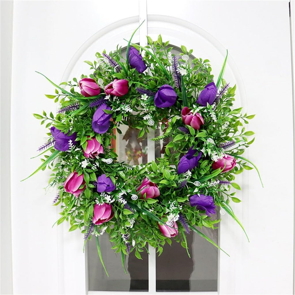 Spring Rosetsia Window Decoration Wreath Wedding Green Plants Fake Flower Vine