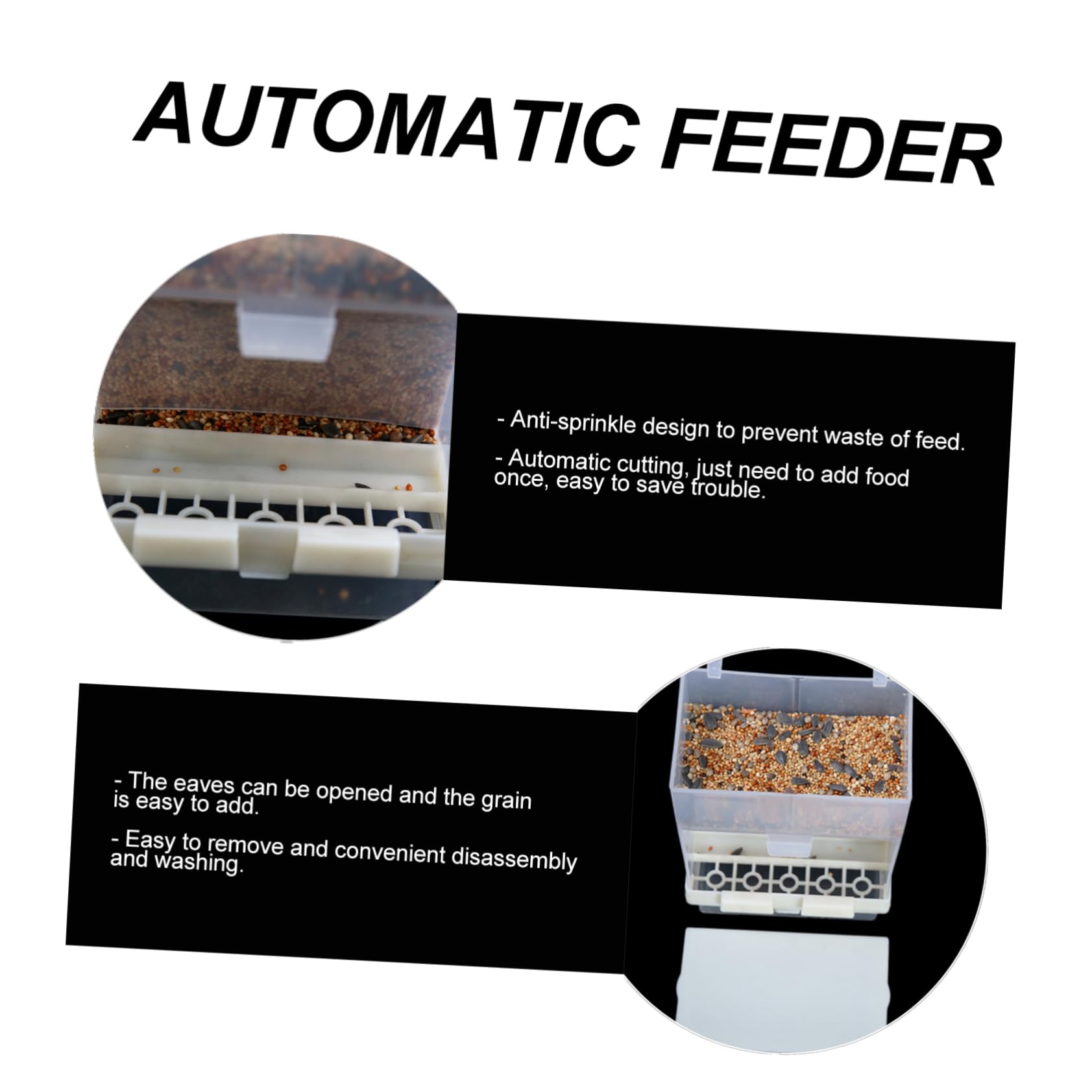 FRCOLOR 3 Pz mangiatoia per parrocchetti mangiatoie automatiche per animali domestici mangiatoie per uccelli alimentatore automatico mangiatoia automatica per piccione Spruzzatore