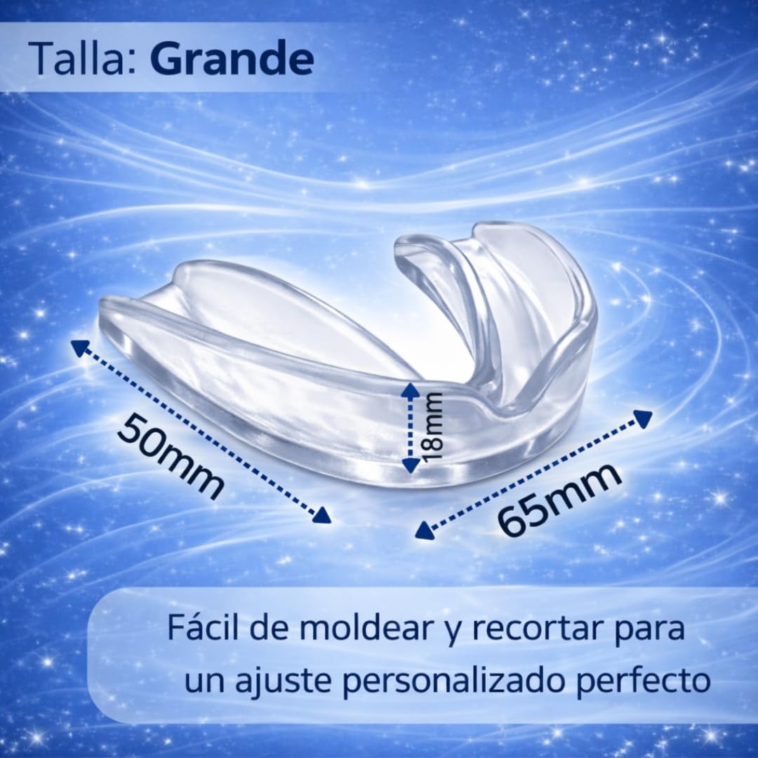 Runesol Ferula Descarga Bruxismo, 4pcs Grande Bruxismo Dental Noche, Sin BPA y Dispositivo Dédico CE Ferula Dental Bruxism, Protector Bucal para Dormir, Bruxism, Roncar, Deporte, Funda Dientes — view 4