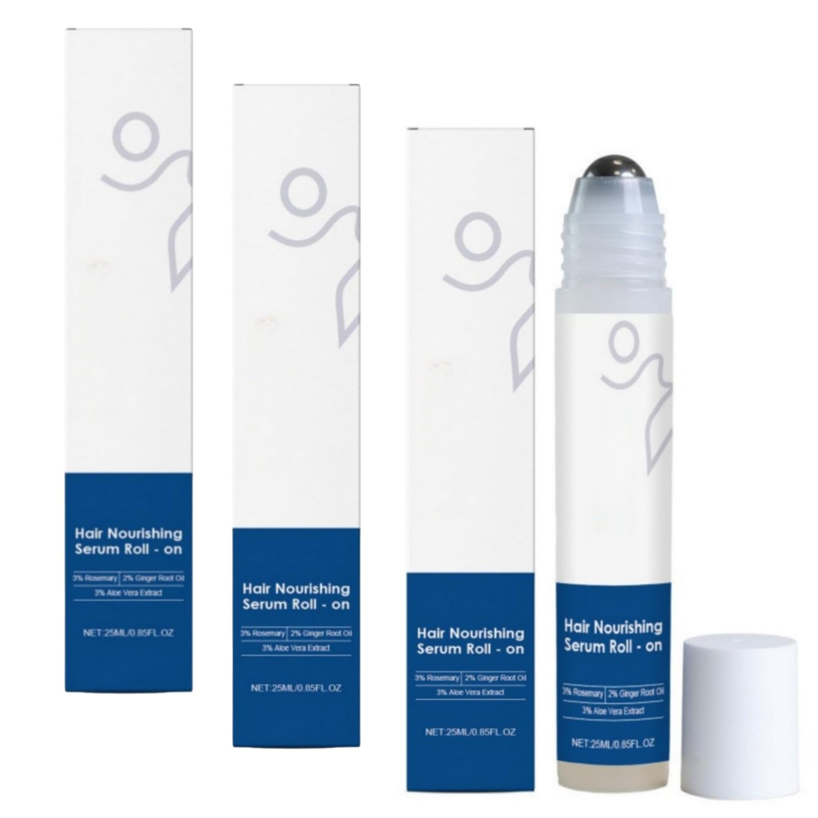 Hair Growth Serum Roll On, odżywia mieszki włosowe i skórę głowy - serum do wzrostu włosów skalpiowe - serum do kontroli wypadania włosów dla mężczyzn i kobiet Promuje wiarę