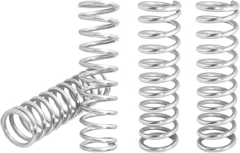 Qrity 10Pcs Stainless Steel Compressed Springs, Wire Diameter 1.2mm, 10mm OD, 70mm Free Length, Coil Compression Spring for Shop and Home Repairs