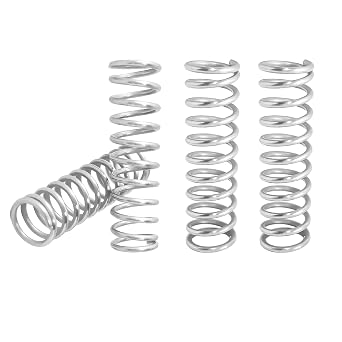 Qrity 10Pcs Stainless Steel Springs, Compression Springs, Wire Diameter 1.2mm, 10mm OD, 70mm Free Length, Springs for Shop and Home Repair