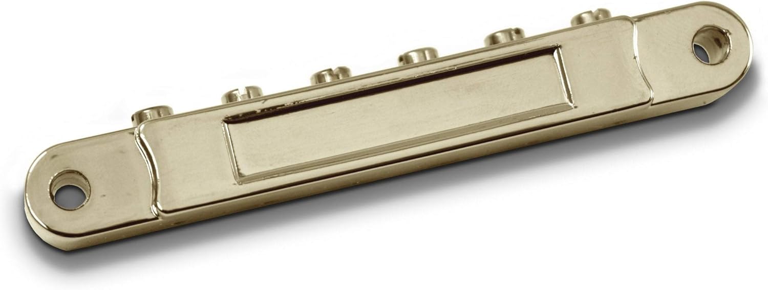 Kluson USA Replacement Wired ABR-1 Tune-O-Matic Bridge With Plated Brass Saddles Nickel