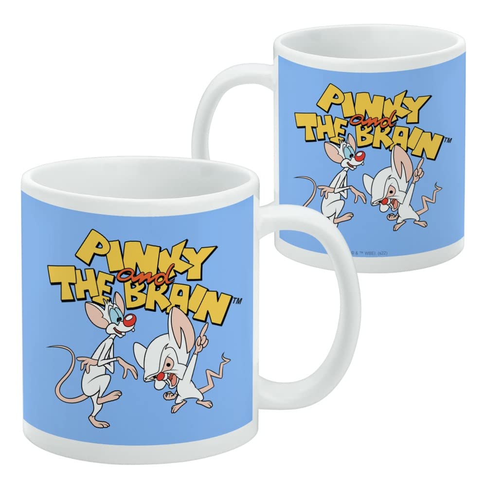 Brainy Tazza In Ceramica Puffo Fluo 325 Ml | Ufficiale, Regalo Per Caffè E Tè, Lavabile A Mano, Colore Bianco, Grafica Fronte Retro