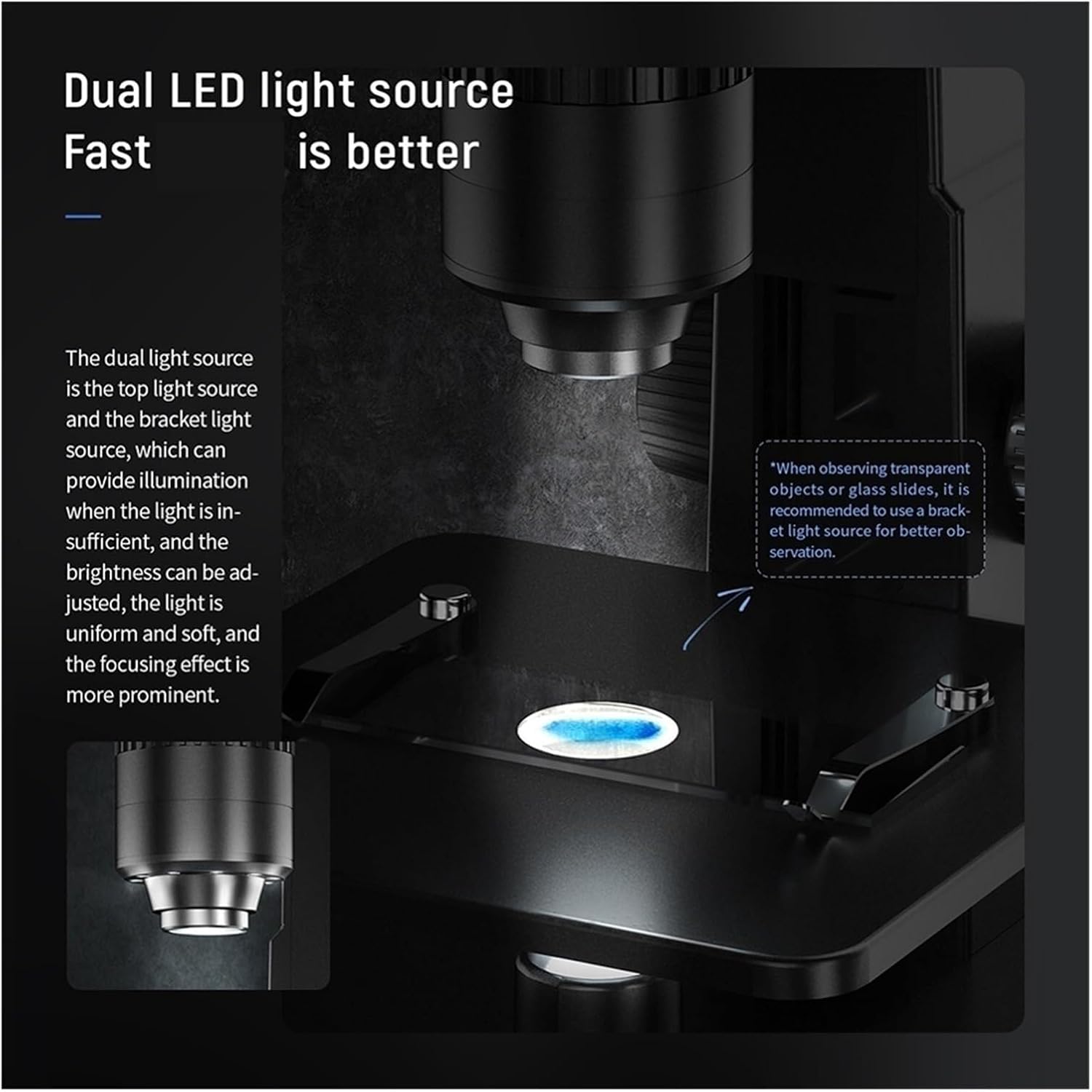 USB Microscope, Microscope 2000X 5MP HD Digital USB for Electronic Soldering with Dual Lens for Children Students Adults Beginner Learning and Experimentation