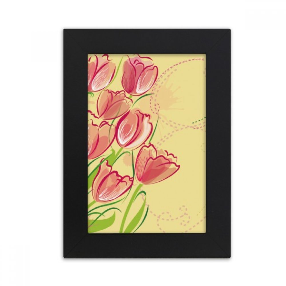 Cadre photo tulipe pour décorer un bureau moderne avec une touche végétale colorée